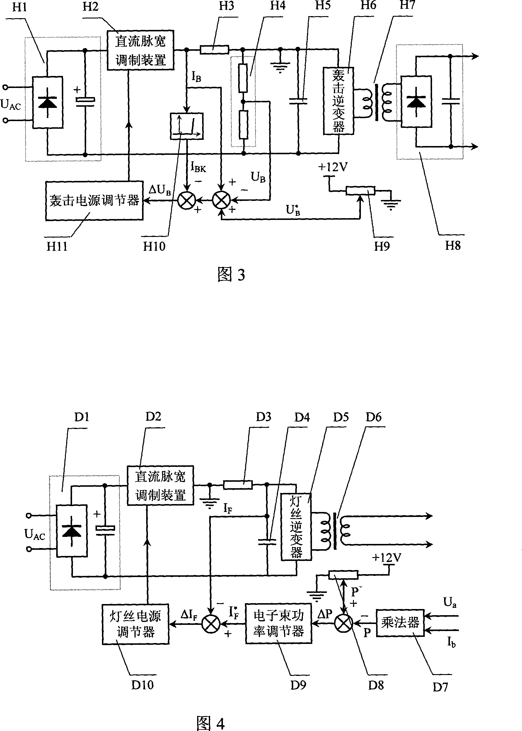 Power supply control method and power supply device for electron beam generating system of electron beam bombardment furnace