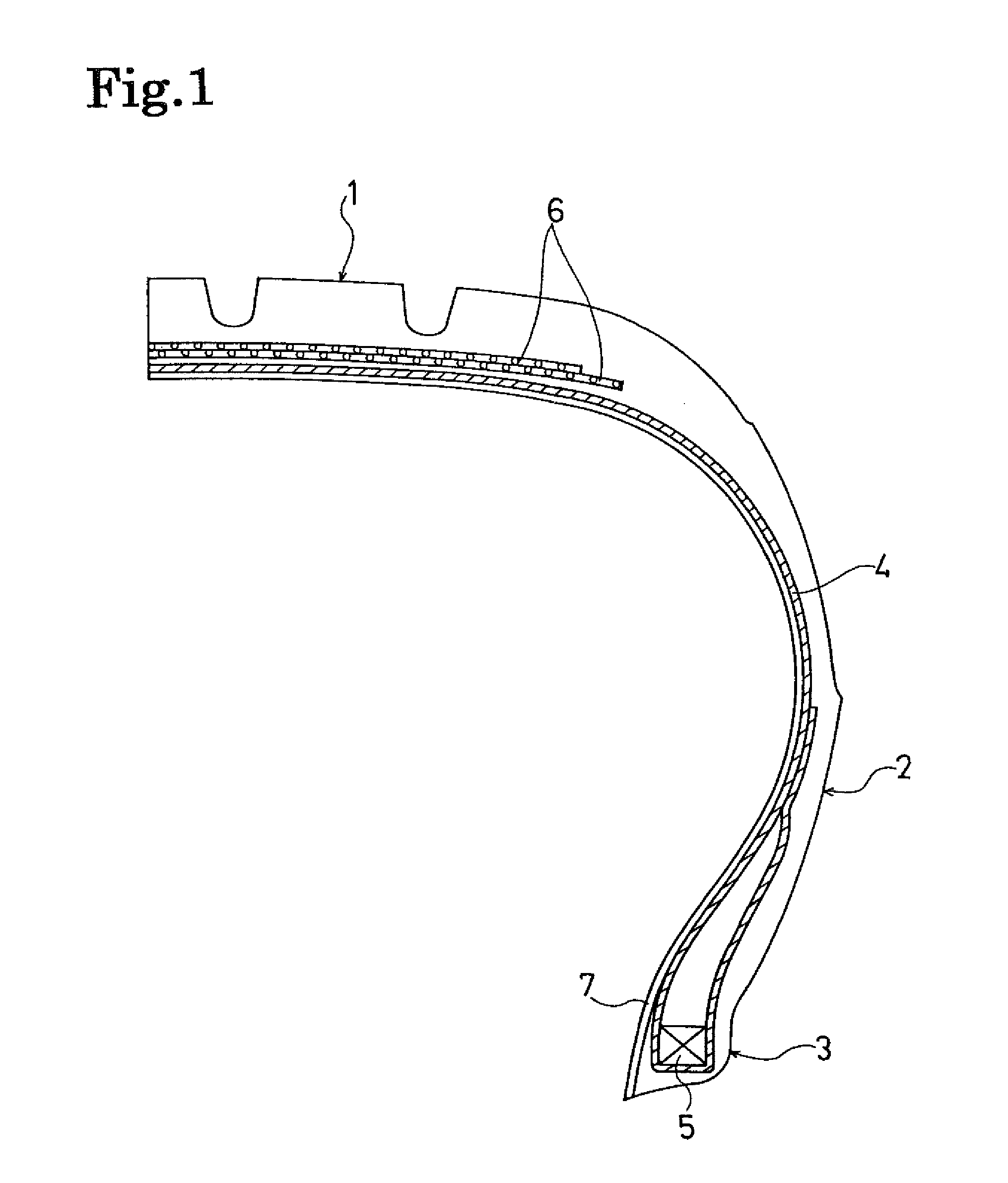 Pneumatic tire and process for producing the same