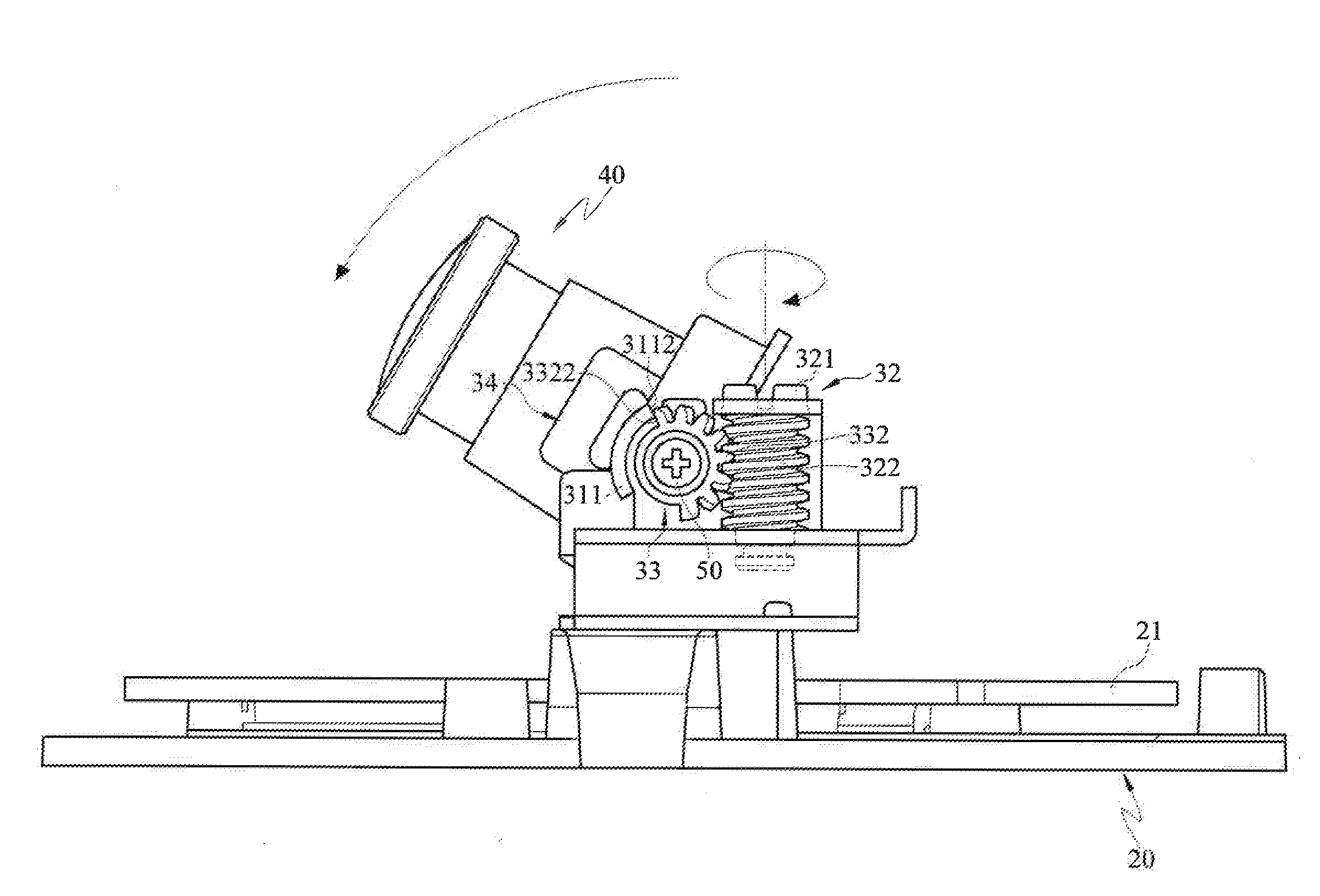 Video device and adjusting mechanism thereof