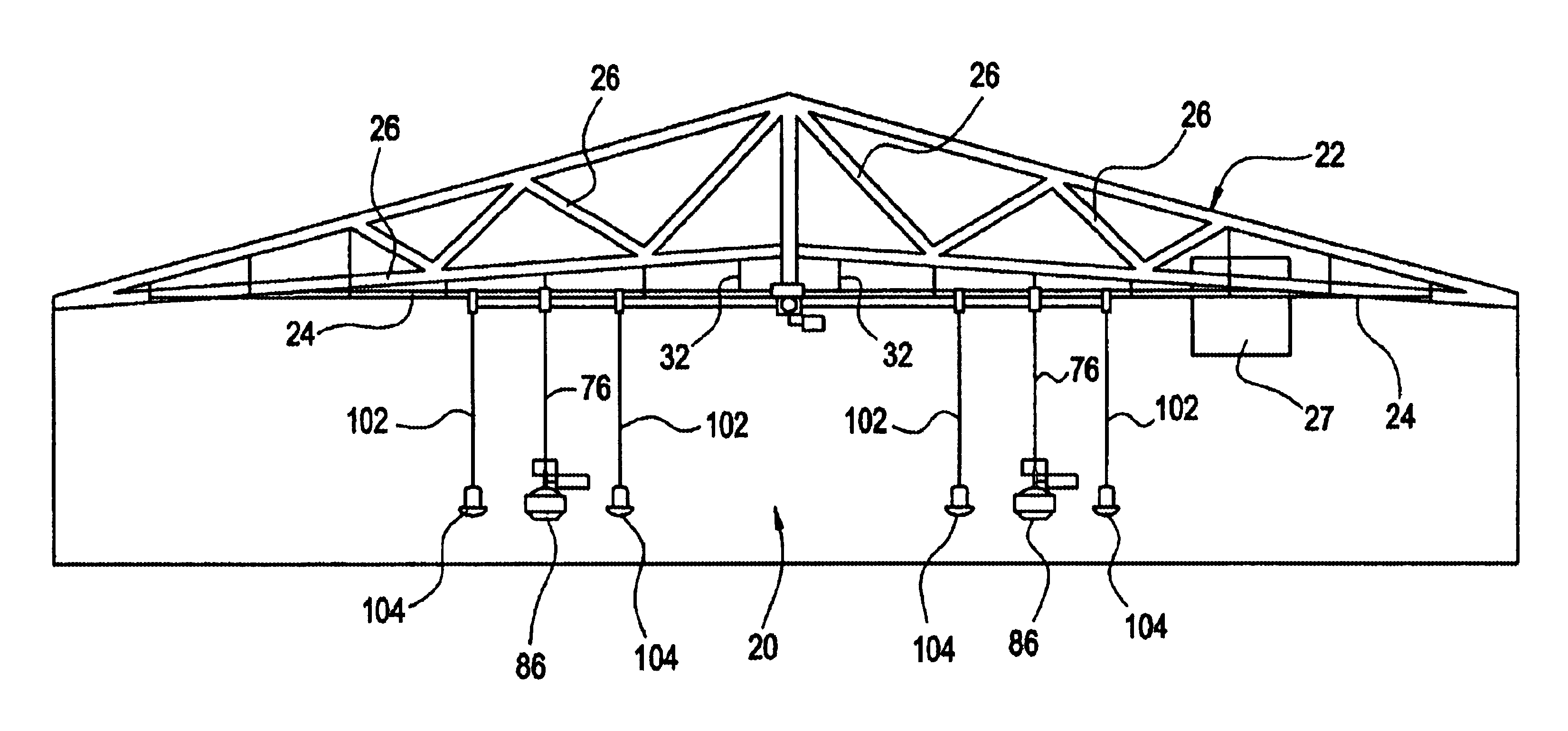 System for moving feeders and/or drinkers within a livestock house