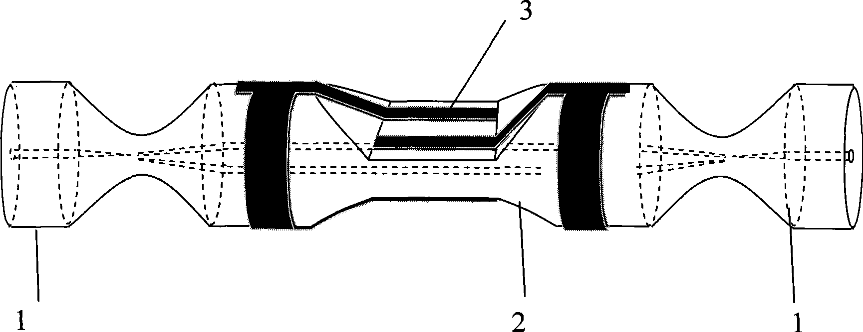 Interference type integral photo-signal modulator and preparation thereof