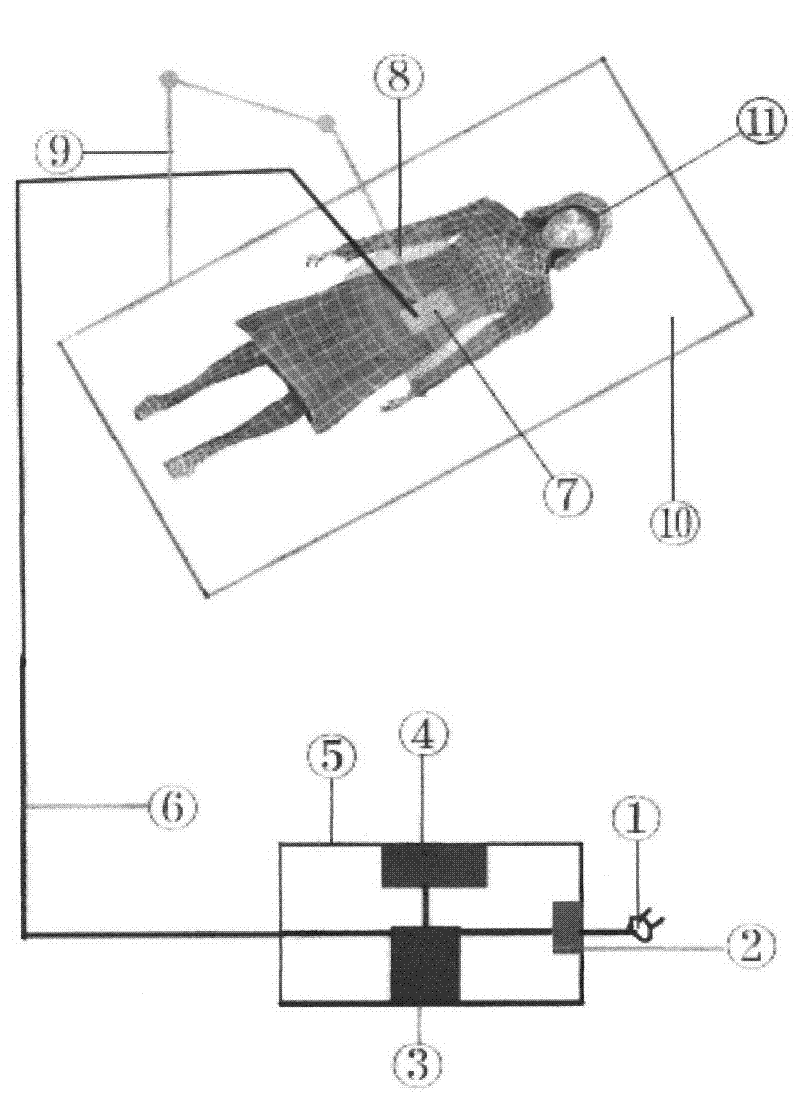 Method and device for treating gastric ulcer through combination of ultrasonic wave and gastric ulcer medicines