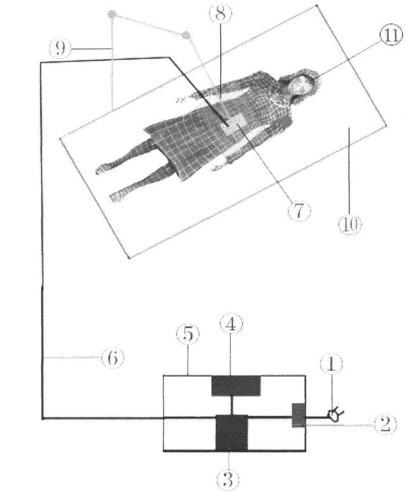 Method and device for treating gastric ulcer through combination of ultrasonic wave and gastric ulcer medicines