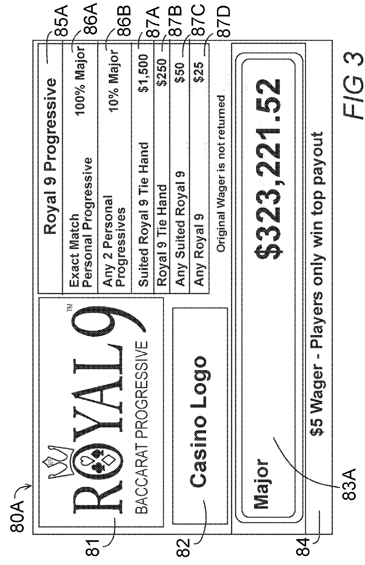 Method of administering casino baccarat with individual player assigned progressive card combination