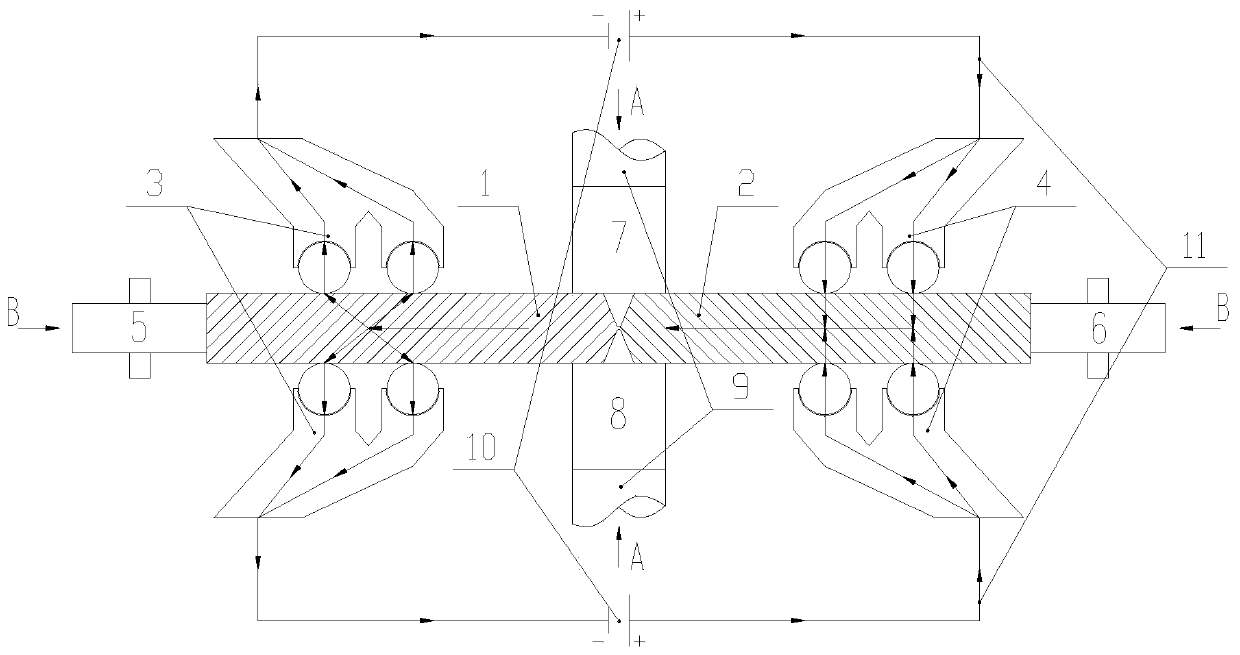 A chuck power-assisted composite biaxial dynamic friction stir welding method