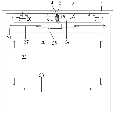 Carriage cleaning device for garbage cleaning vehicle