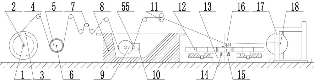 A basalt fiber winding composite pipe forming device