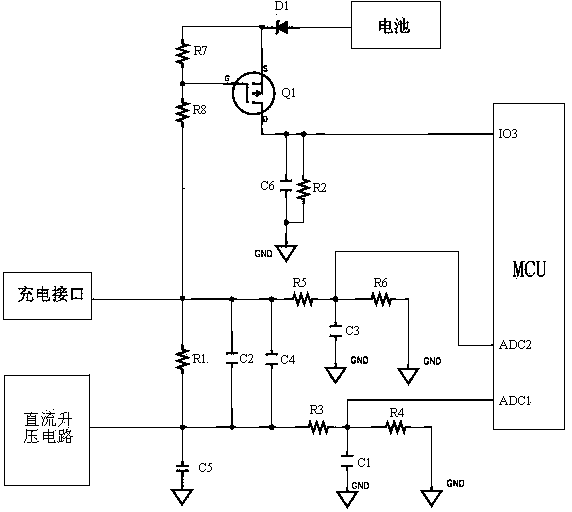 Intelligent charging detection circuit and movable power supply