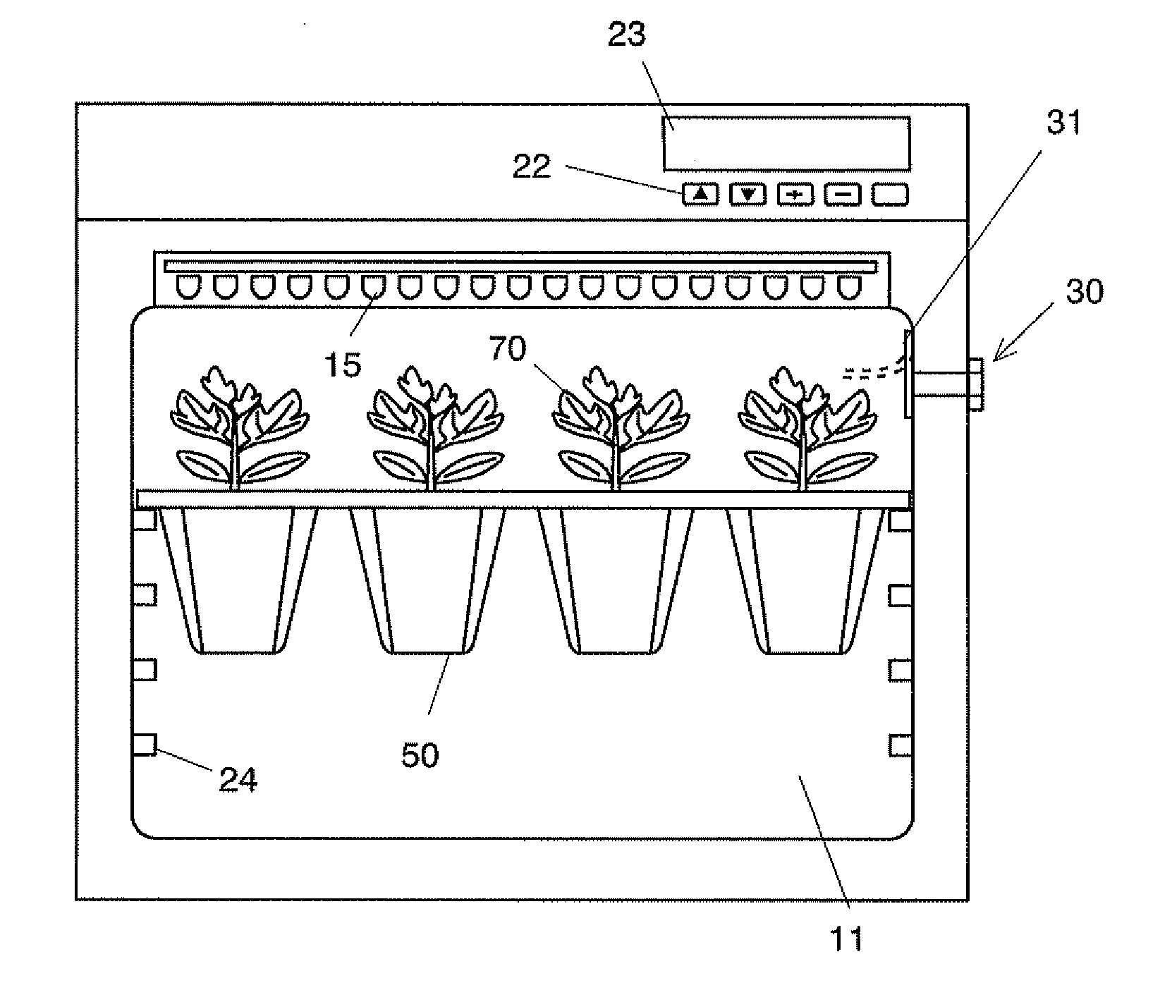 Germination/growing apparatus and plant cultivation device