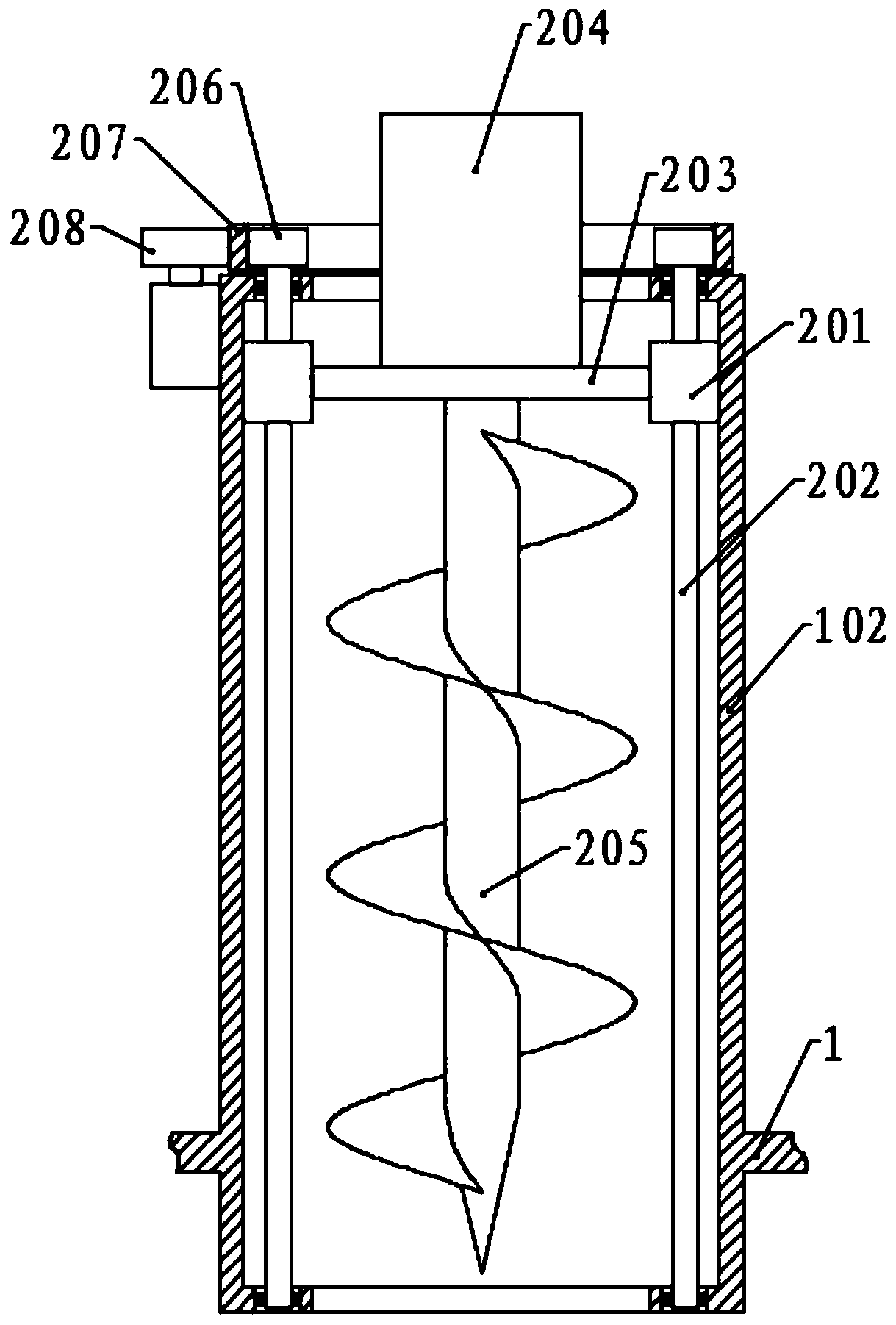 Hole-digging device for controlling mountain area stony desertification