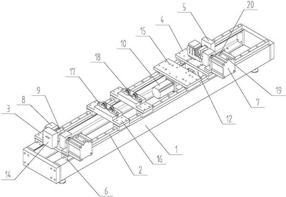 Automobile transmission shaft length detection device with elastic element