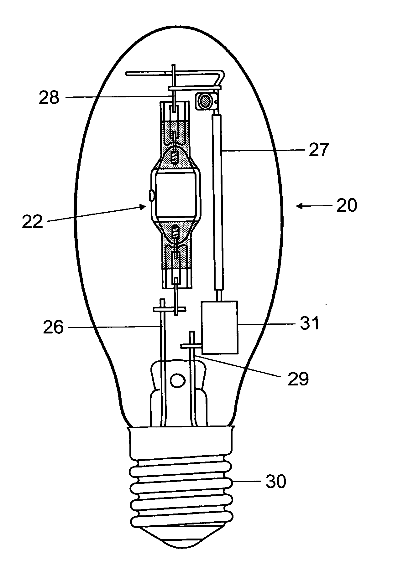 High-Pressure Discharge Lamp With Improved Ignitability and High-Voltage Pulse Generator