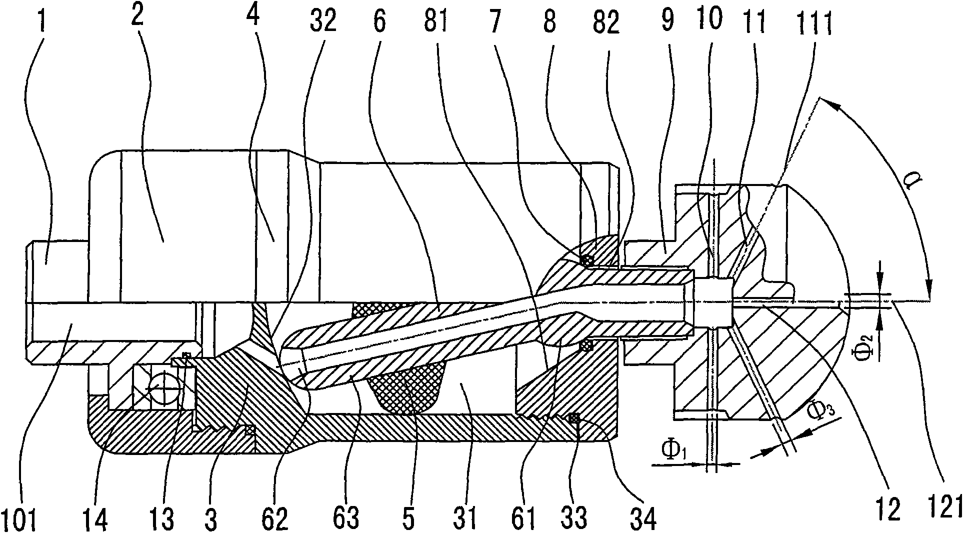 Universal rotating spray head of high-pressure and high-temperature cleaning machine