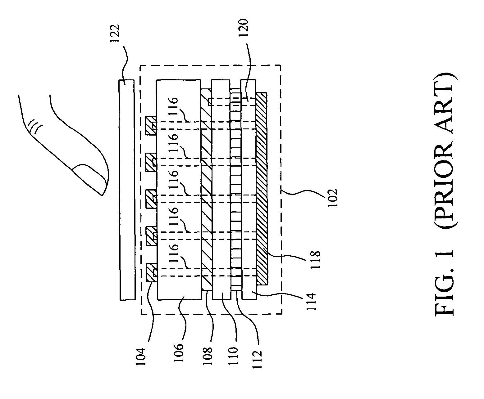 Touchpad with single-layered printed circuit board structure