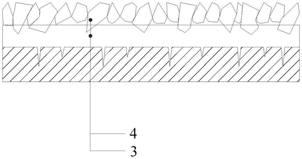 HFST high-friction resin surface structure and preparation method thereof