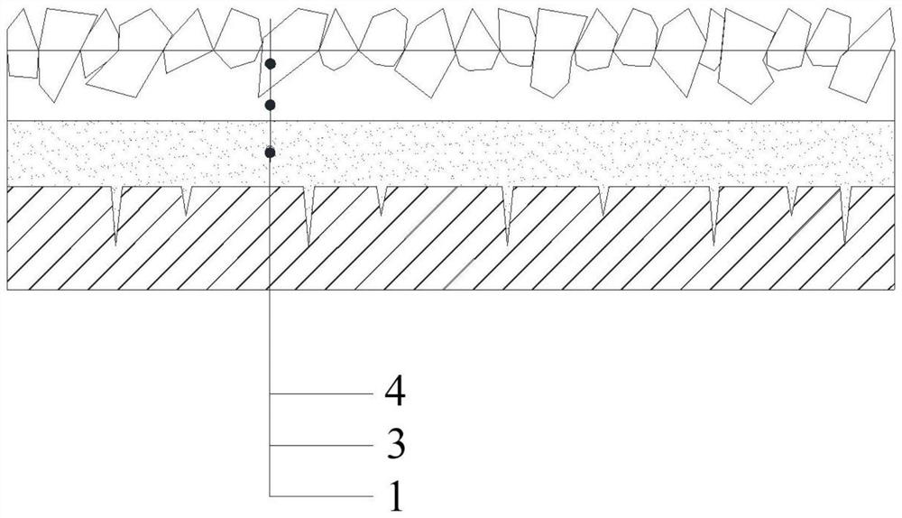 HFST high-friction resin surface structure and preparation method thereof