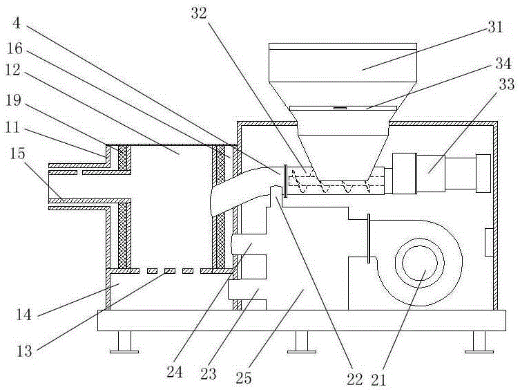 Biomass fuel combustion device