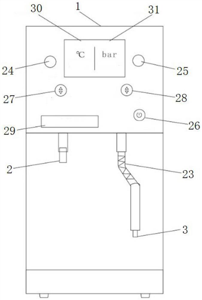 Water boiler with steam function