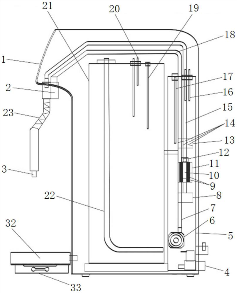 Water boiler with steam function