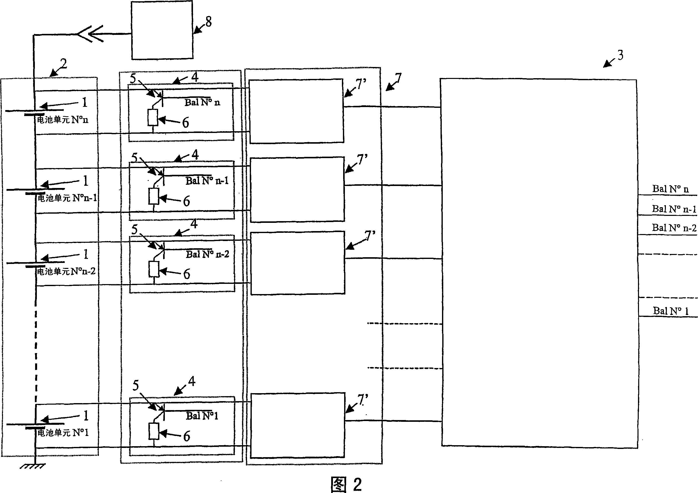 Method for the balanced charging of a lithium-ion or lithium-polymer battery