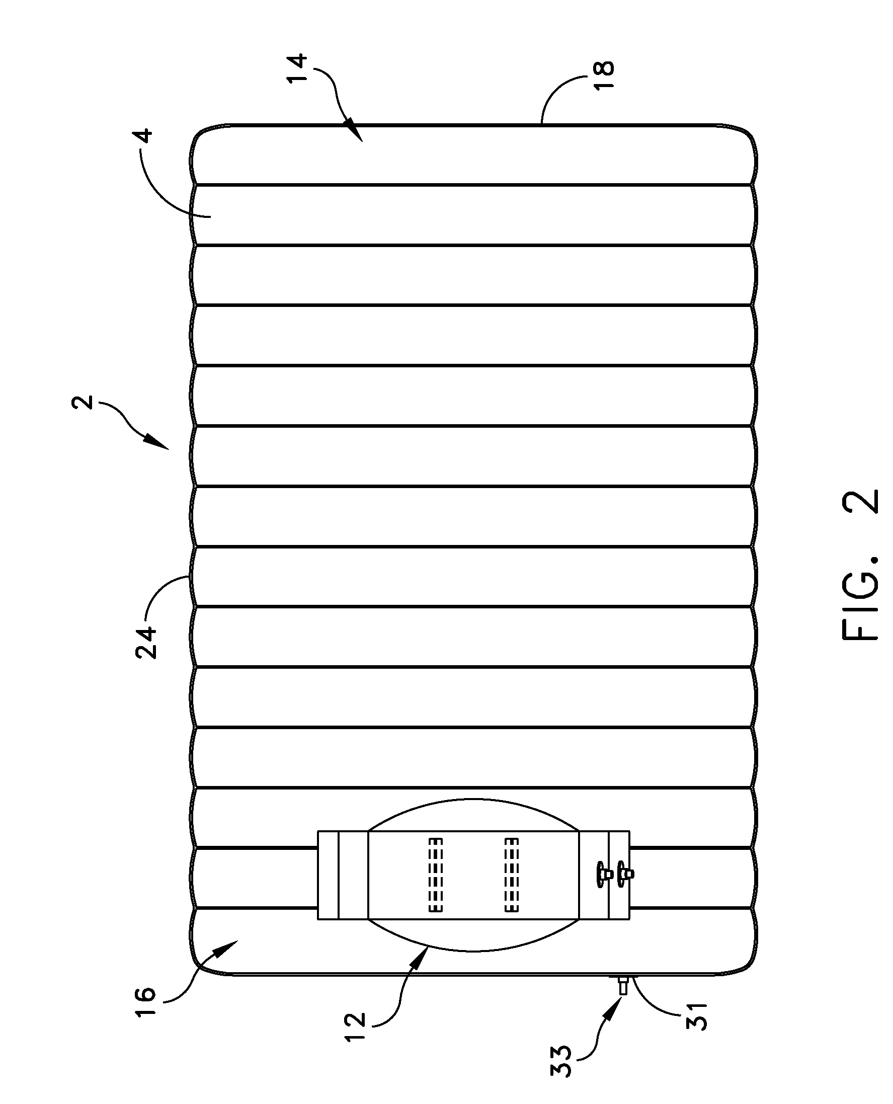 Transfer mattress with inflatable foot rest