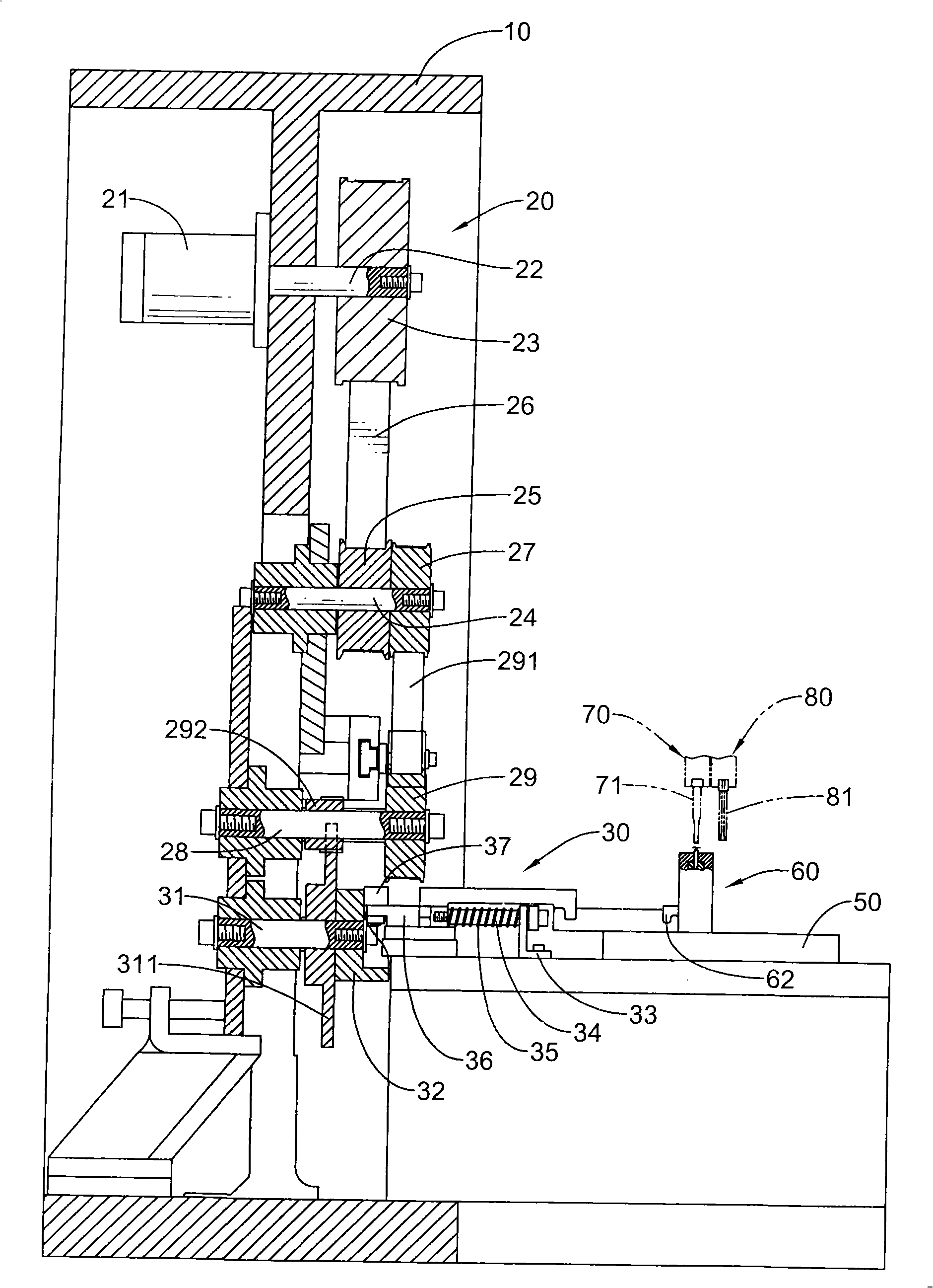 Mechanism for transporting mother plate in progressive die