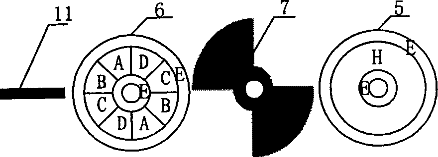 Digit capacitance type interactive programmable angular displacement sensor in output mode