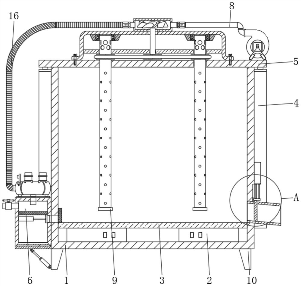 Cleaning device with structure for removing saponin on surface of quinoa