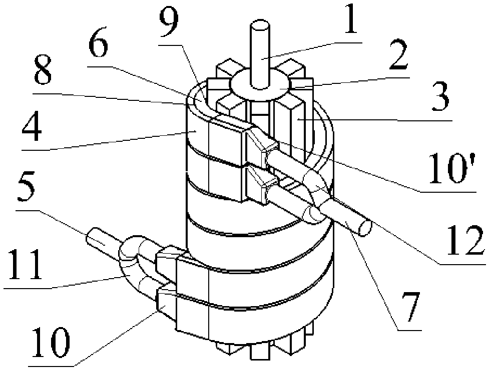 High-temperature liquid metal magnetic force driving pump