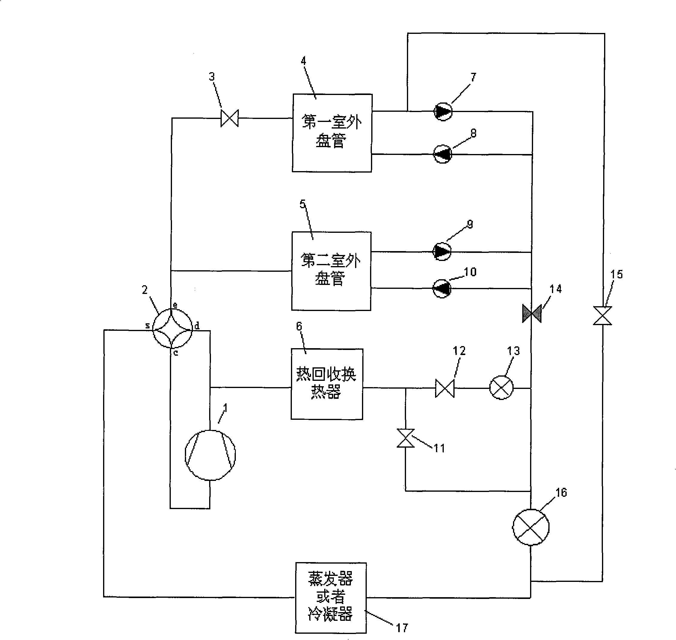 Heat recovery heat pump air conditioner water chilling unit