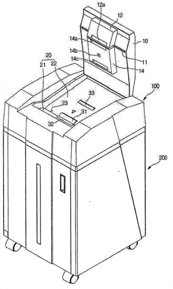 Paper shredding method of electric paper shredder