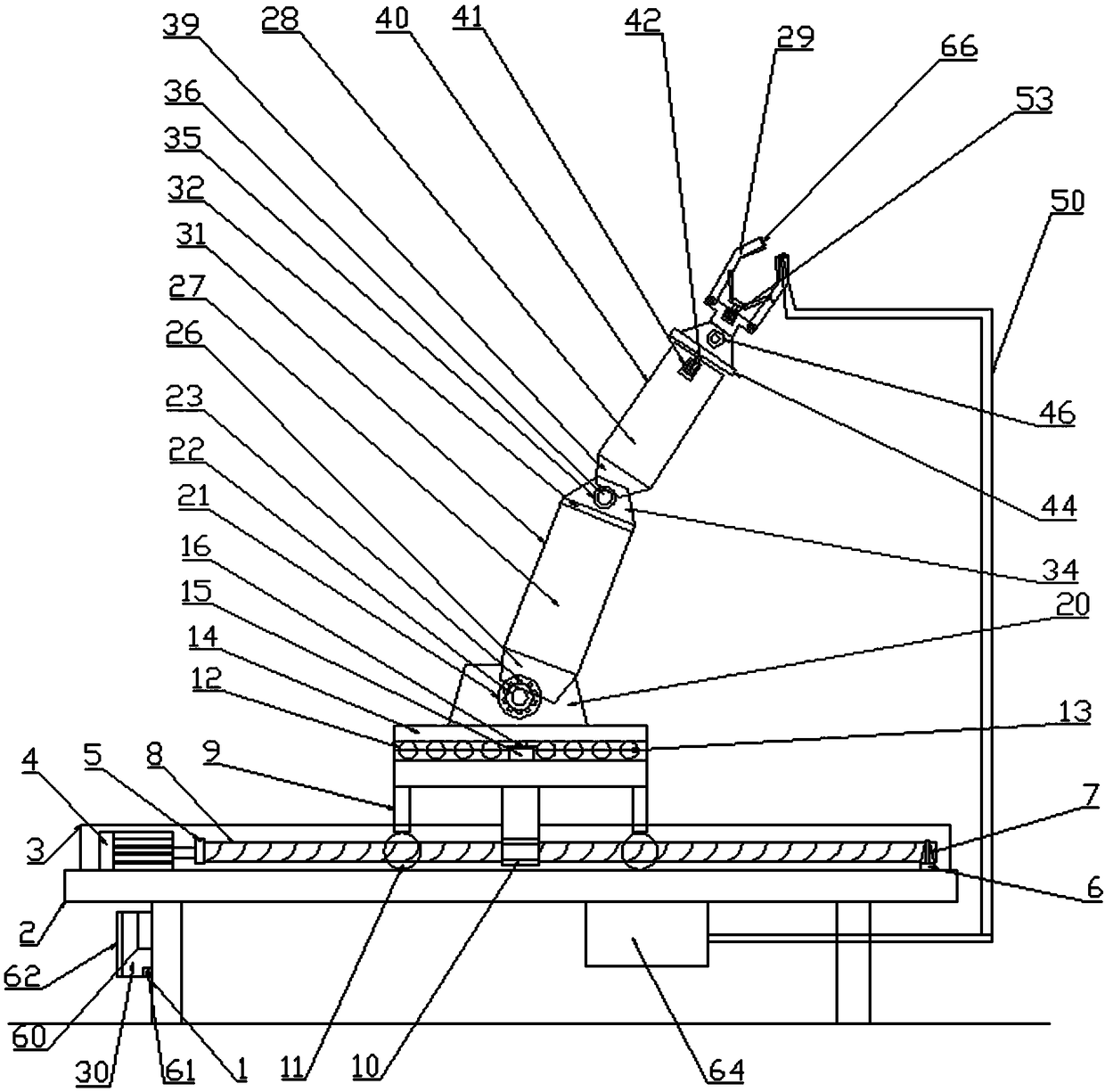 Mold splitting material taking device for optical mold