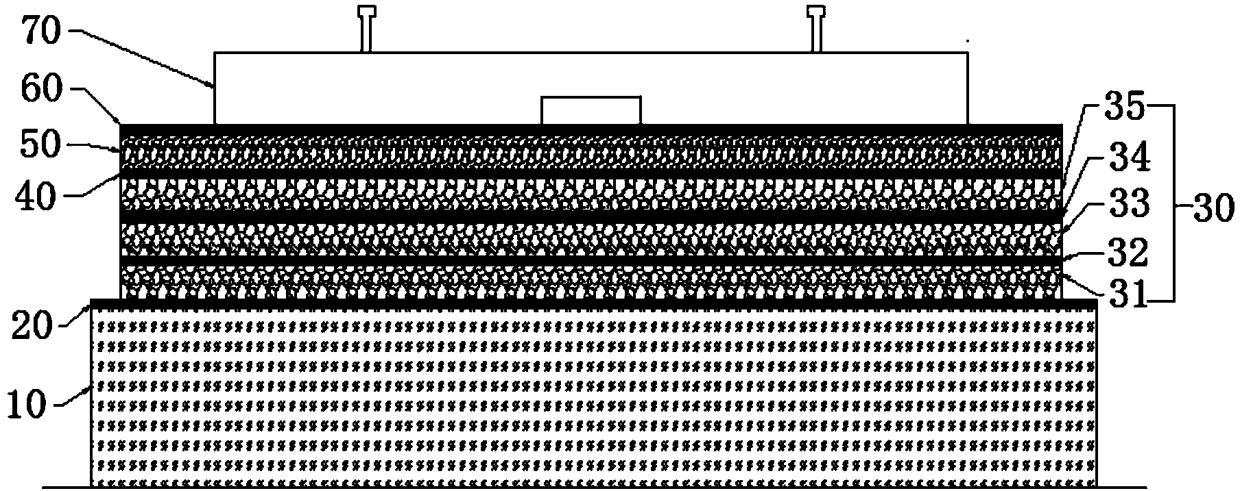 Flexible basic structure for high speed railway ballastless track and laying method of track