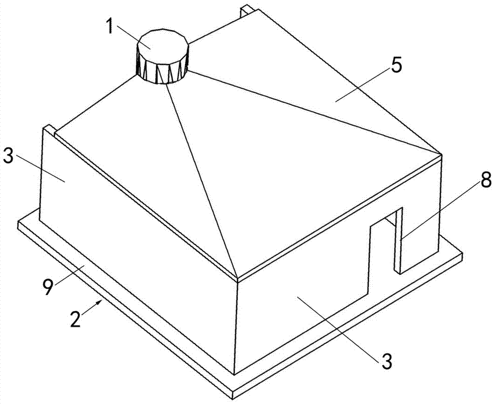 Integrated tower column container type machine room foundation and construction method thereof and communication signal tower