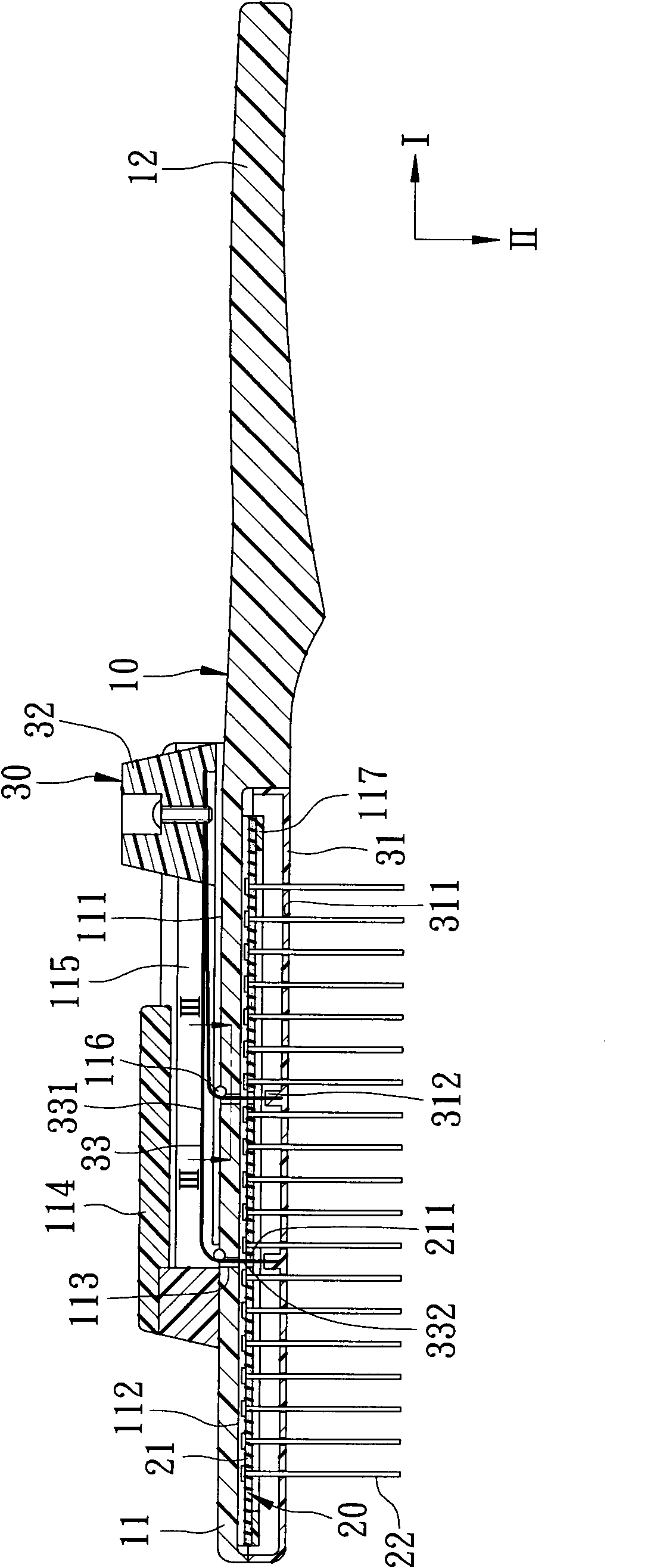 Hair comb capable of removing hooked hair