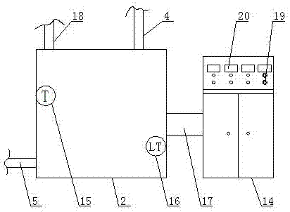 Industrial washing machine hot water system