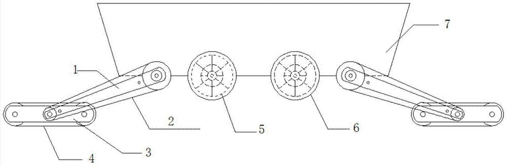 Amphibious walking mechanism of a new type of river cleaning ship