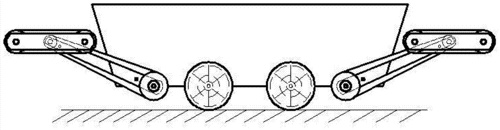 Amphibious walking mechanism of a new type of river cleaning ship