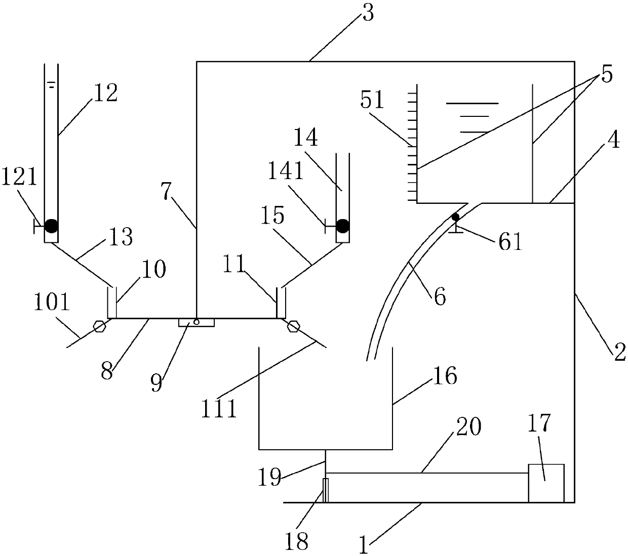 Dispersing agent proportioning device and method for particle analysis test