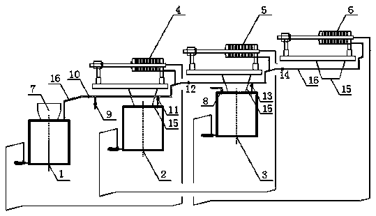 Multistage countercurrent rinsing device and method of zinc oxide smoke rich in chlorine and fluorine