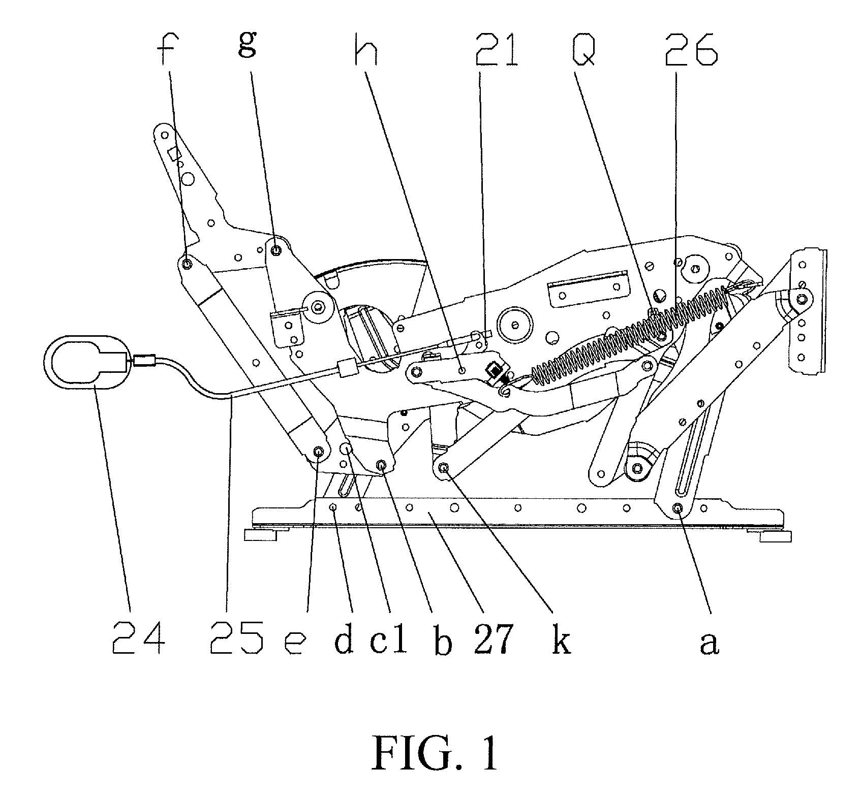 Mechanical stretching device for multifunctional convertible sofa