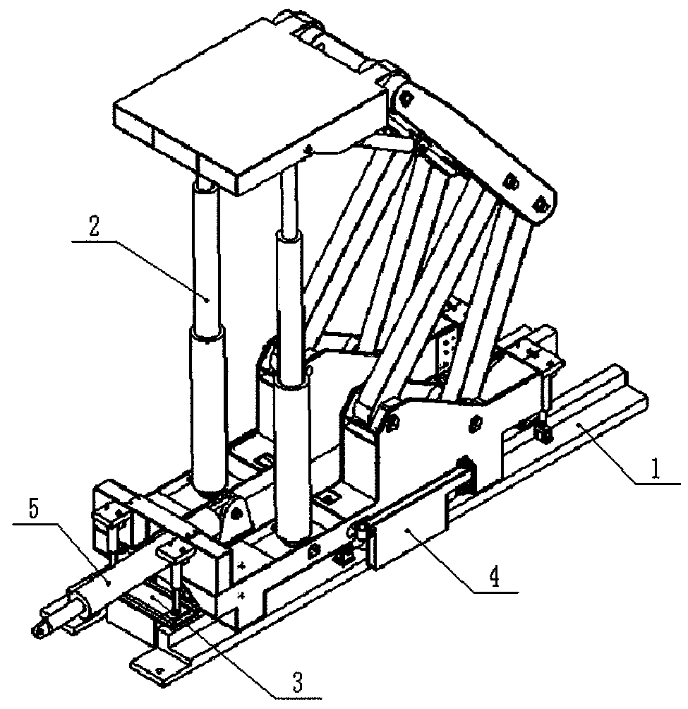 Crossheading roadwayalternating circulation self-moving railtype hydraulic support