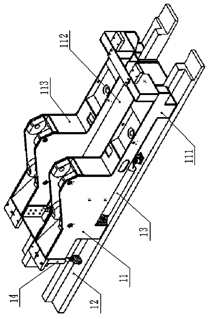 Crossheading roadwayalternating circulation self-moving railtype hydraulic support