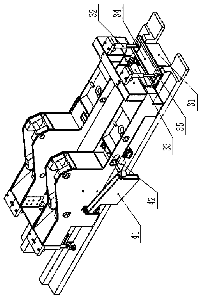 Crossheading roadwayalternating circulation self-moving railtype hydraulic support