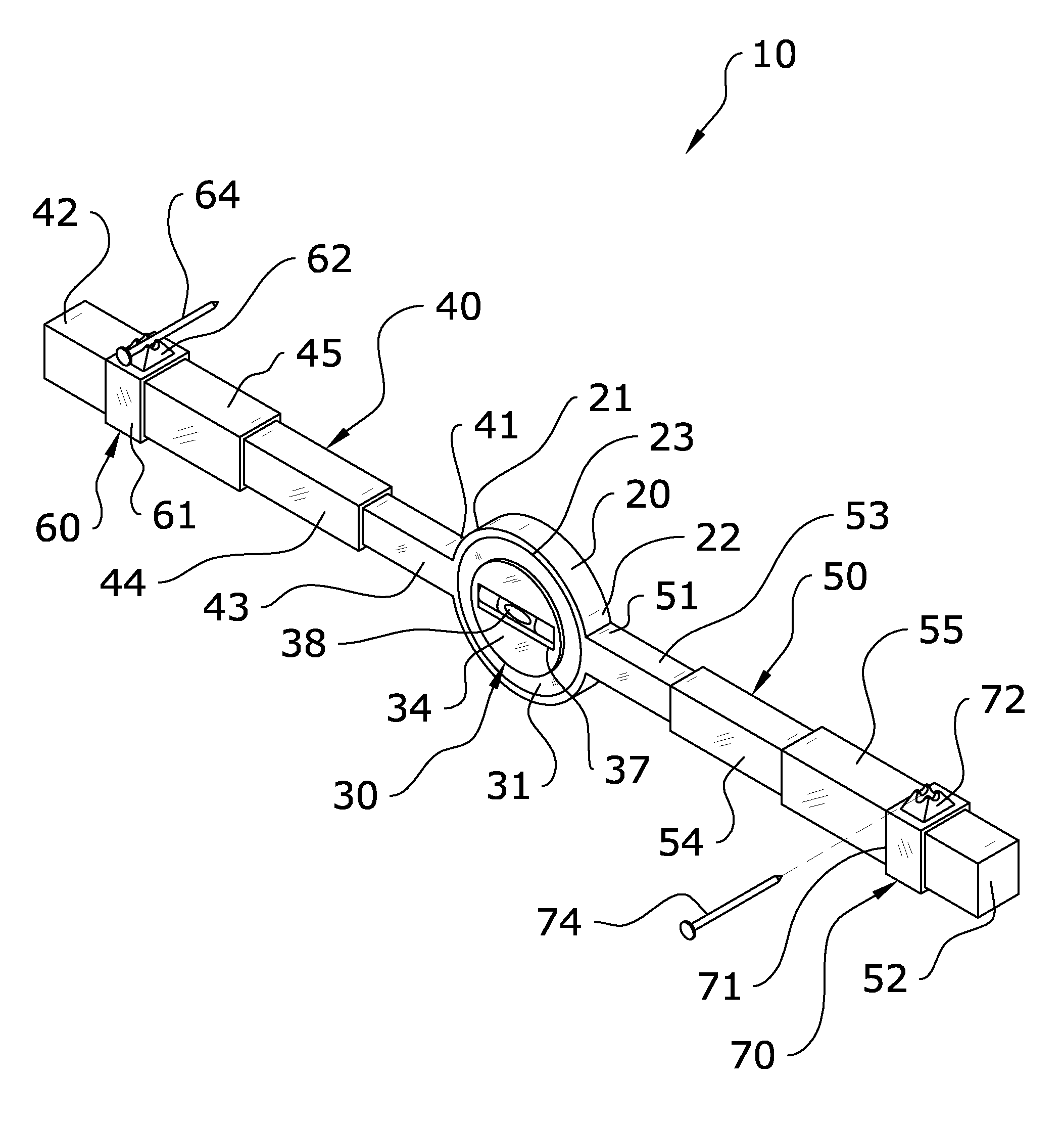 Marking and leveling device