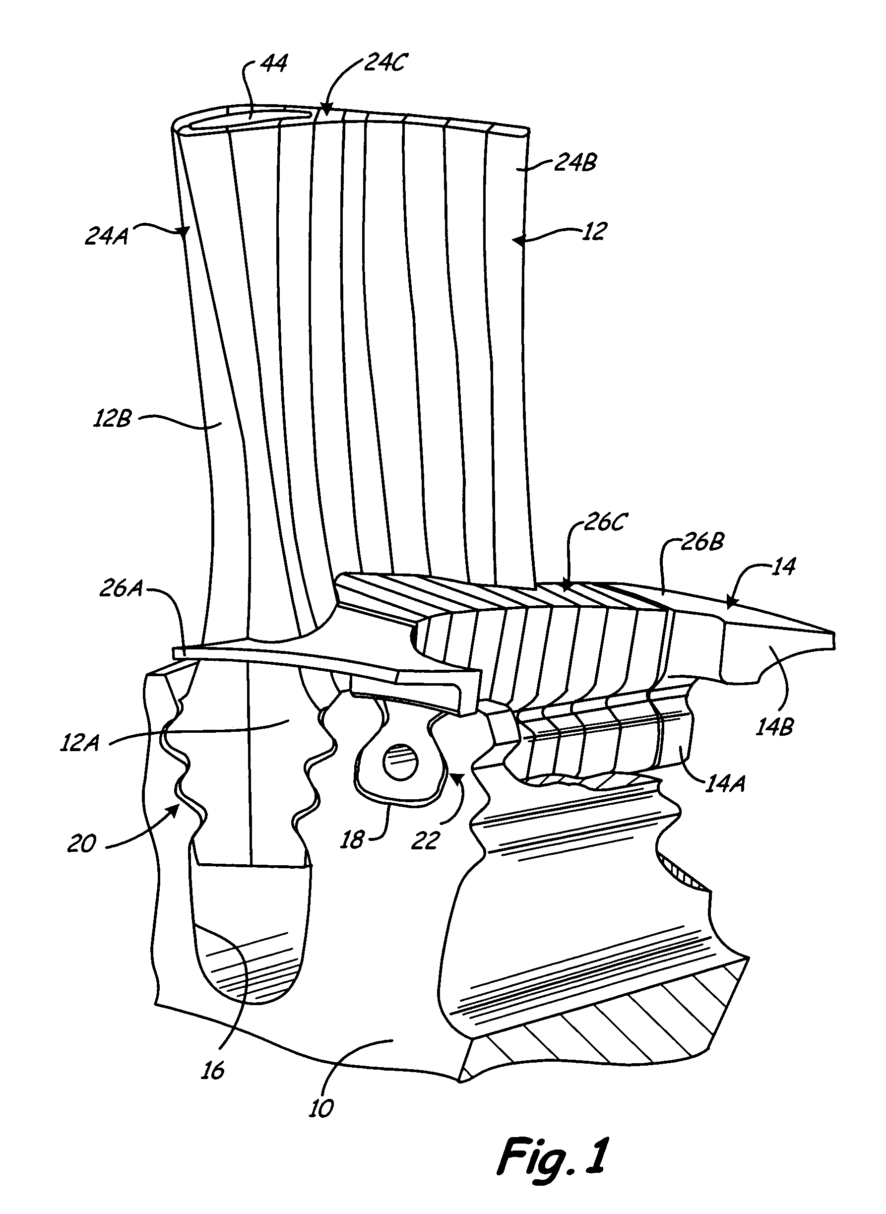 Segmented ceramic matrix composite turbine airfoil component