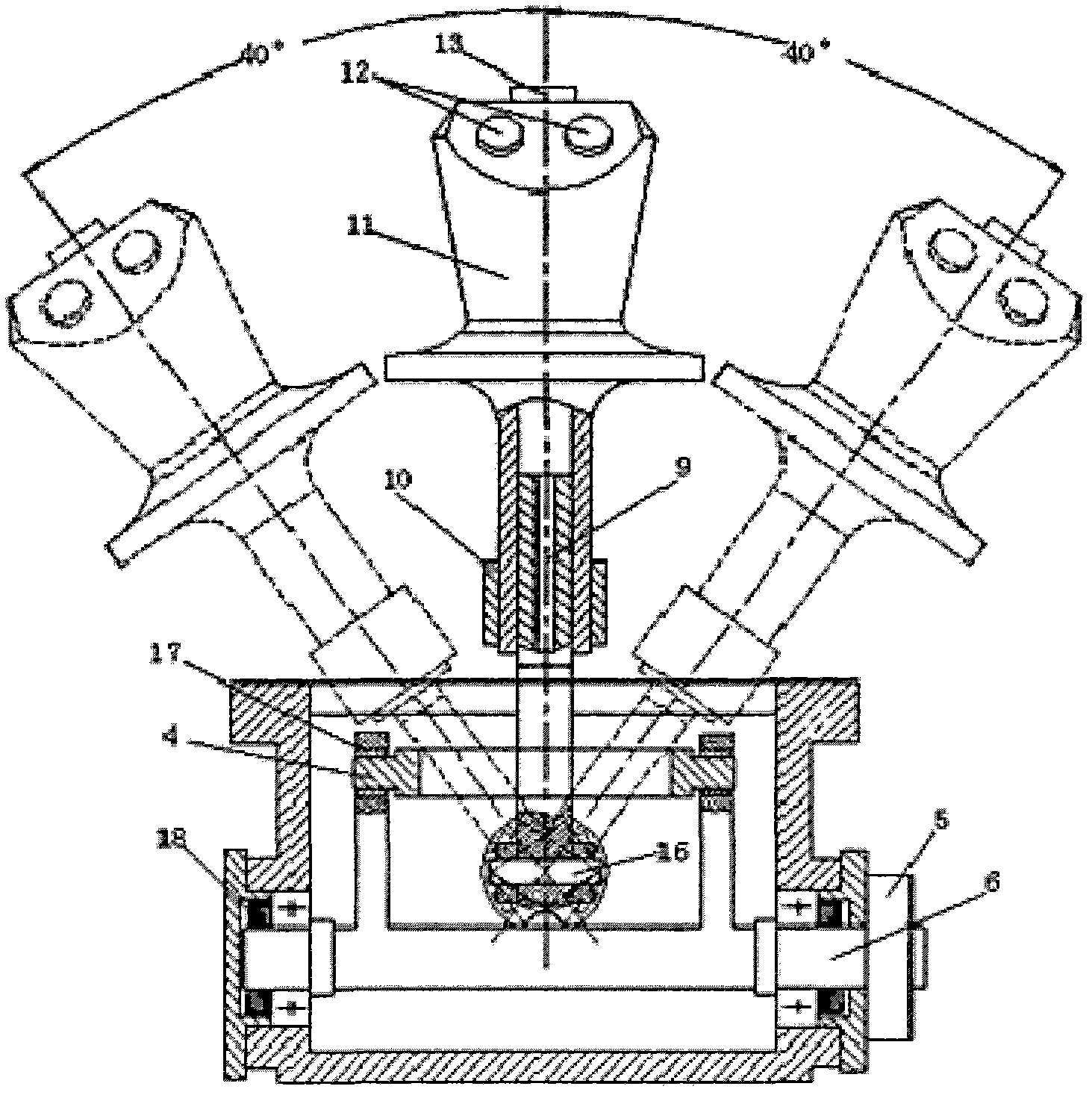 Automobile-line-control-system-based control lever device integrating steering, braking and speed change