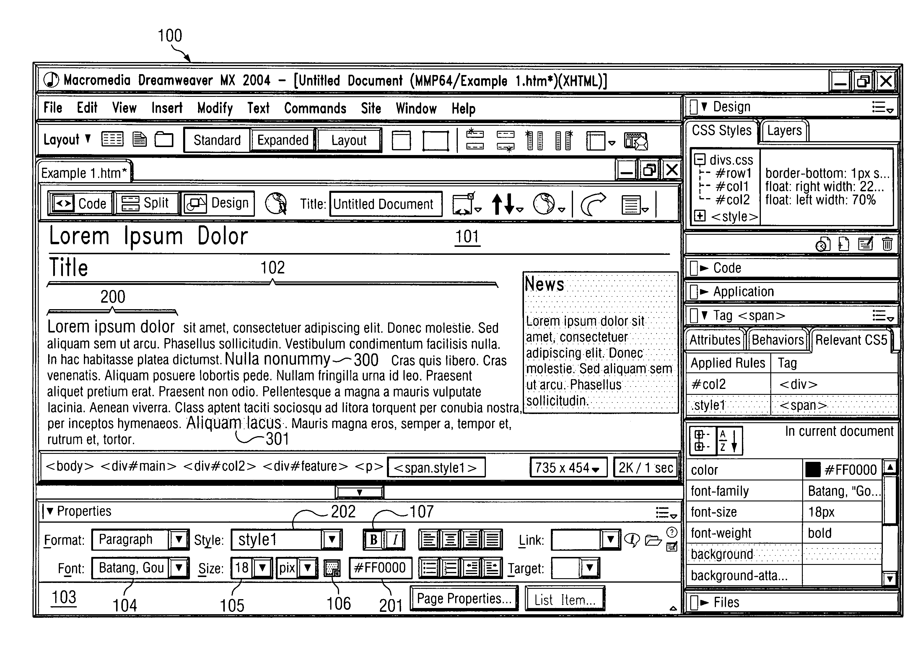 Automatic creation of cascading style sheets