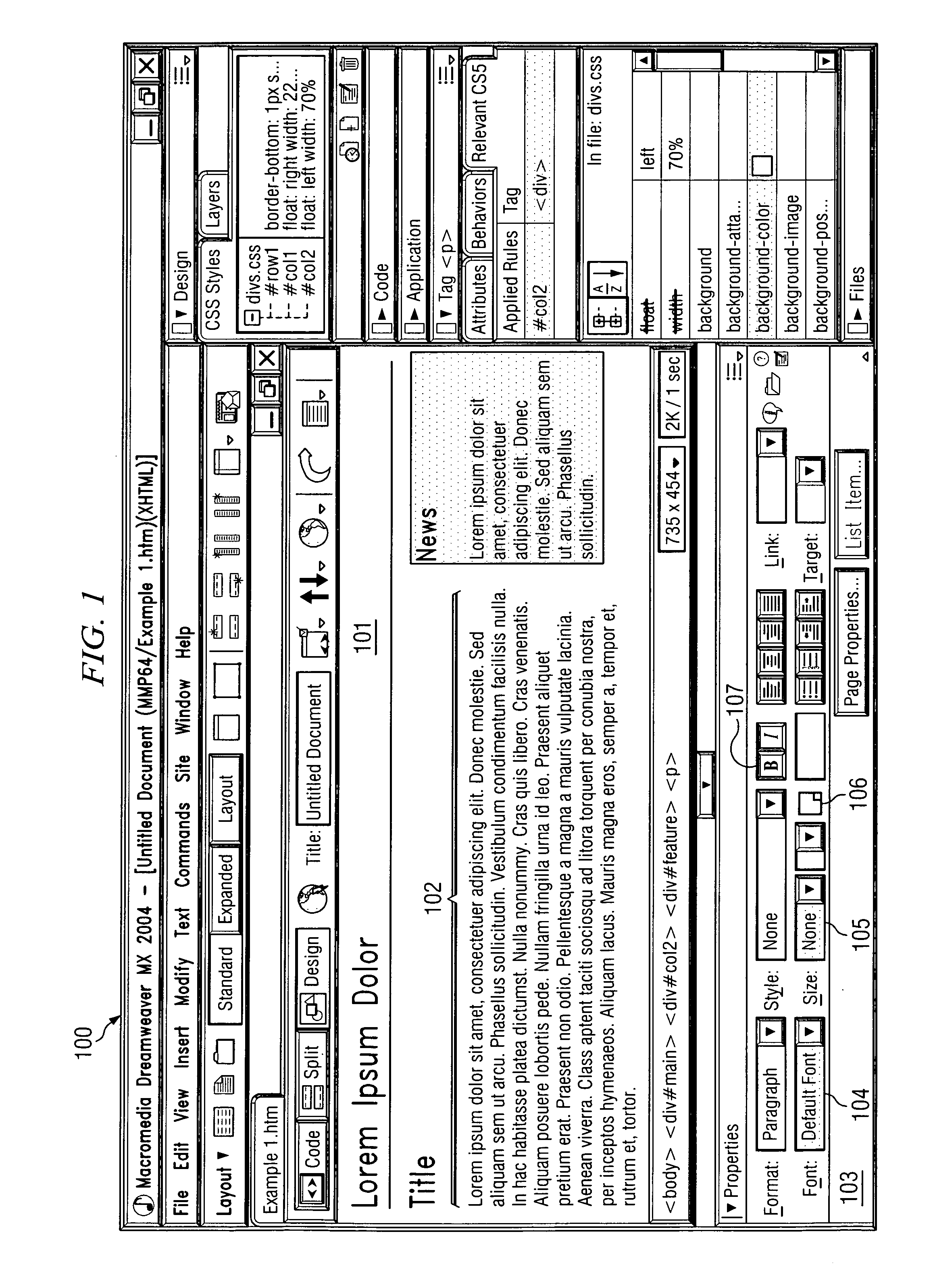 Automatic creation of cascading style sheets