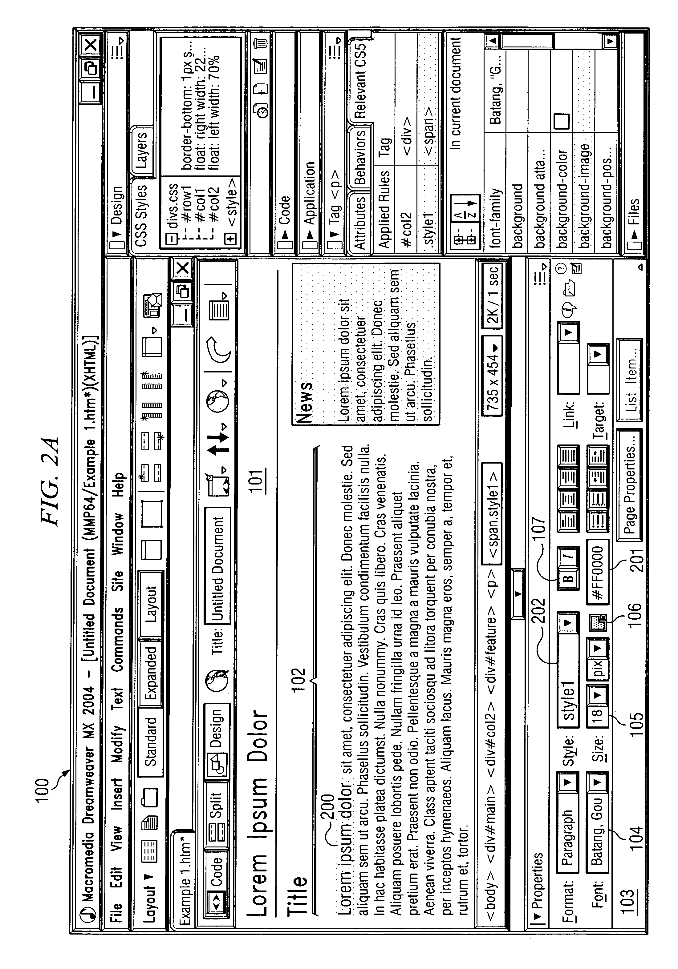 Automatic creation of cascading style sheets